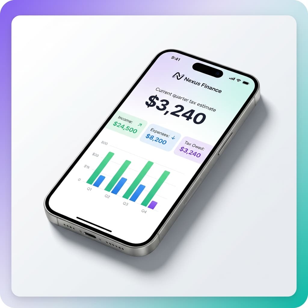 Gig Tax app showing self employed tax calculator interface